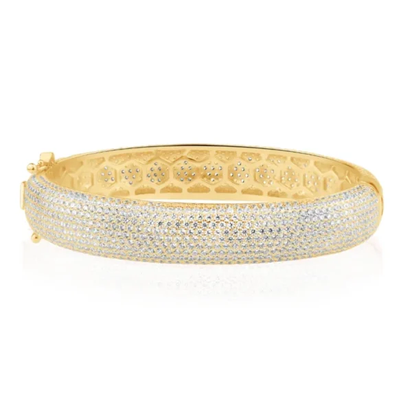 Bracelet pavé en Plaqué Or 18K